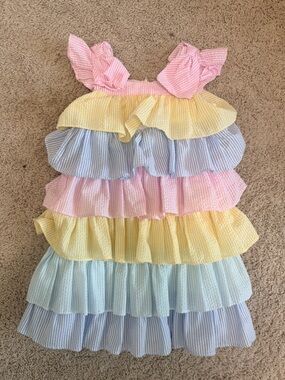 Rare Editions White Label with Pastel Accents Dress